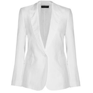 Equipment Anais White Linen Blazer